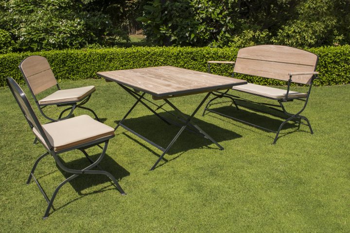 La Maison Du Jardin : Salon De Jardin Pliant En Bois Et encequiconcerne Salon De Jardin Table Haute