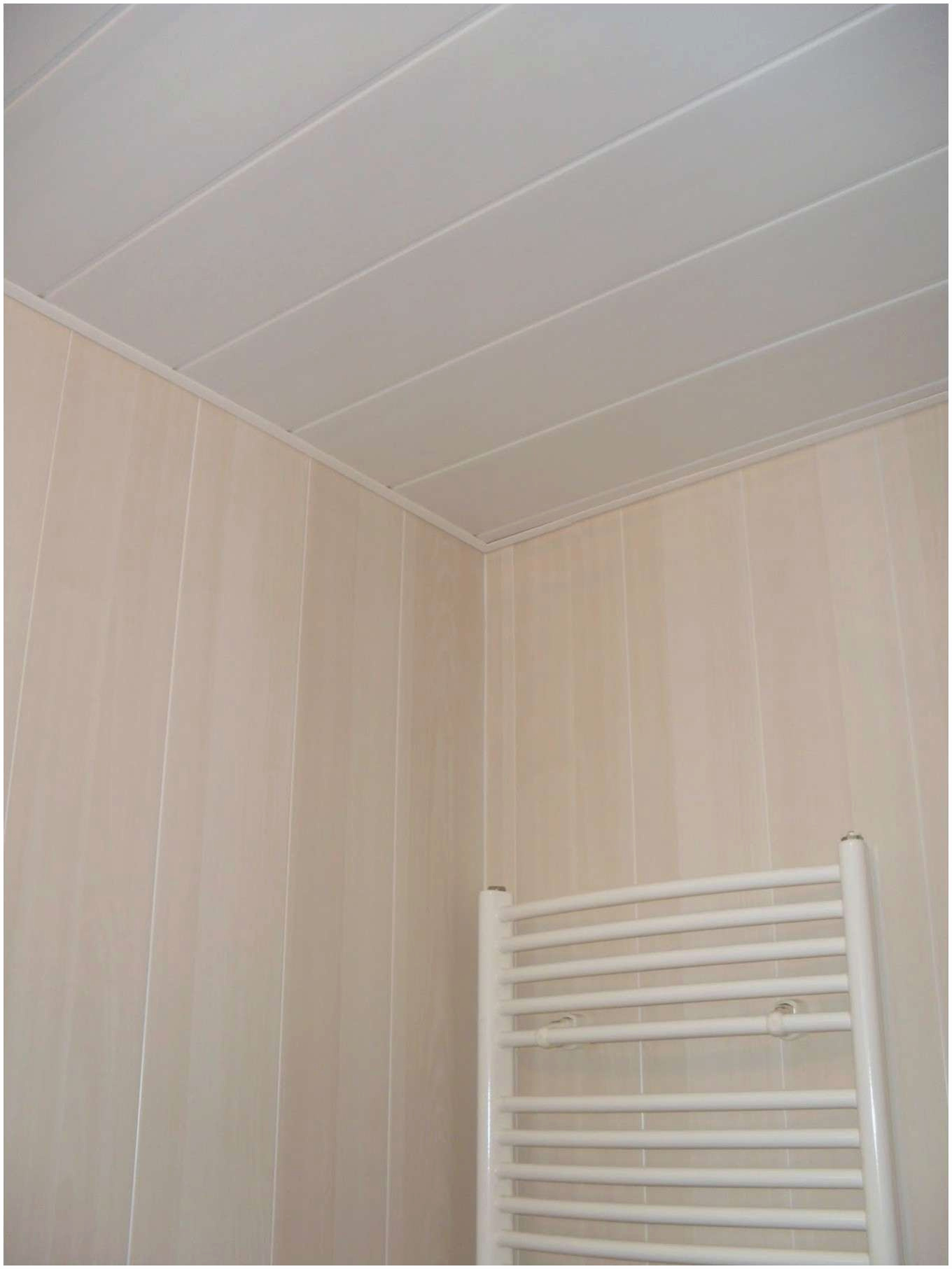 plafond pvc salle de bain  lambris pvc colours blanc