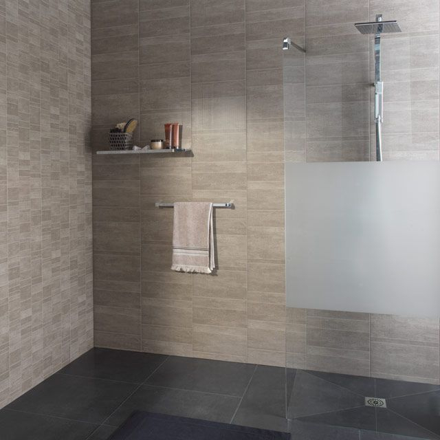 Lambris Pvc Element S Taupe – Castorama … | Salle De Bain dedans Carrelage Antidérapant Salle De Bain Castorama