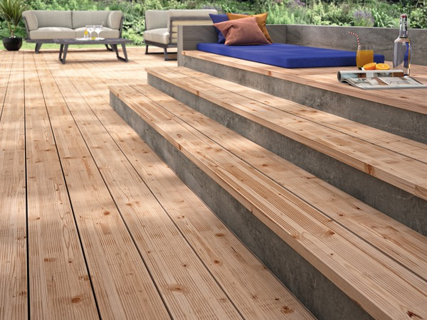 Lame De Terrasse En Douglas Aspect Bois L. 3 M X L. 14,5 serapportantà Destockage Lame De Terrasse Bois