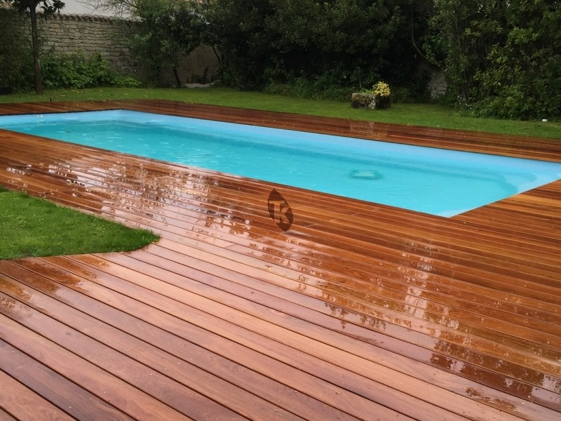 Lame Terrasse Bois Piscine - Veranda-Styledevie.fr pour Terrasse En Bois À Dérouler Castorama