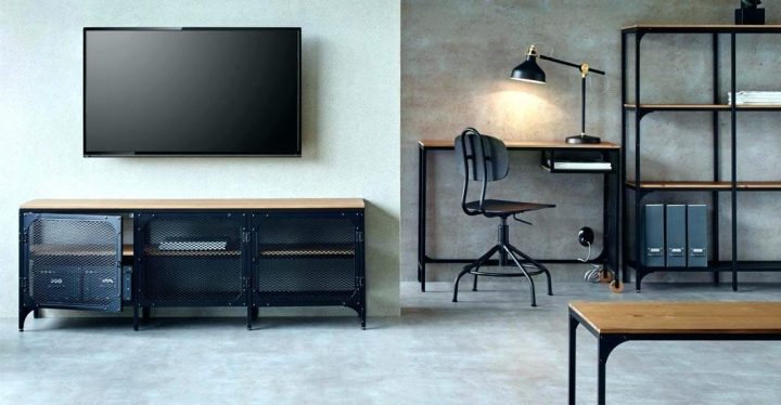 meuble tv ikea industriel
