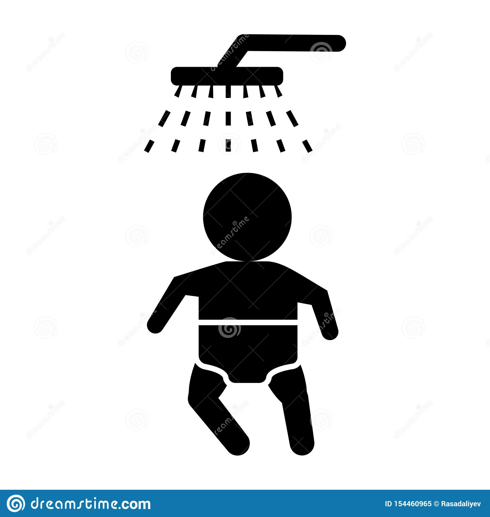 Le Bébé, Prennent Une Icône De Douche ?l?ment D'ic?ne De B?b encequiconcerne Pictogramme Douche