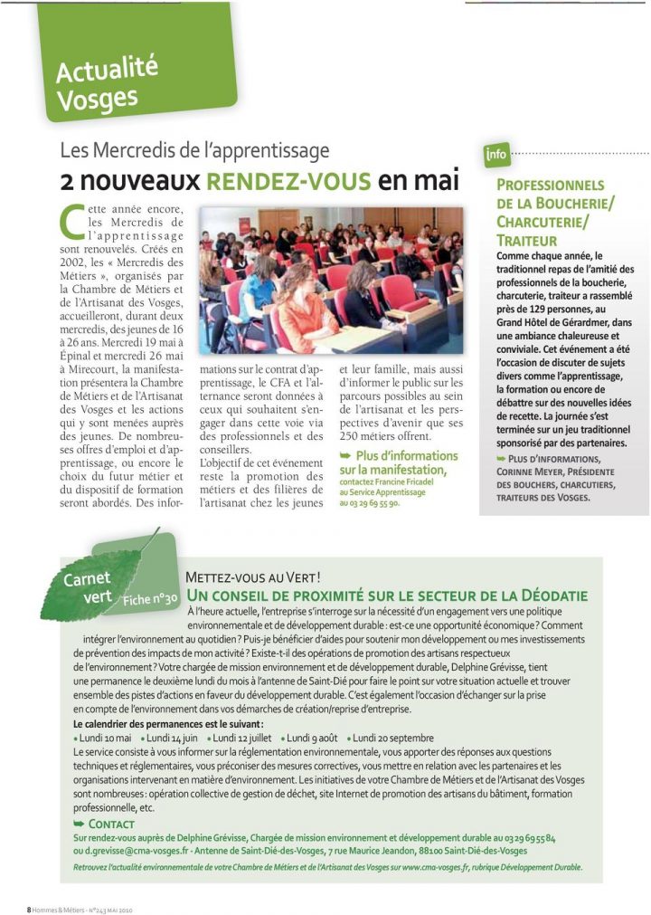 Le Magazine De Votre Chambre De Métiers Et De L'artisanat destiné Chambre Des Metiers Epinal Le Magazine De Votre Chambre De Métiers Et De L'artisanat destiné Chambre Des Metiers Epinal