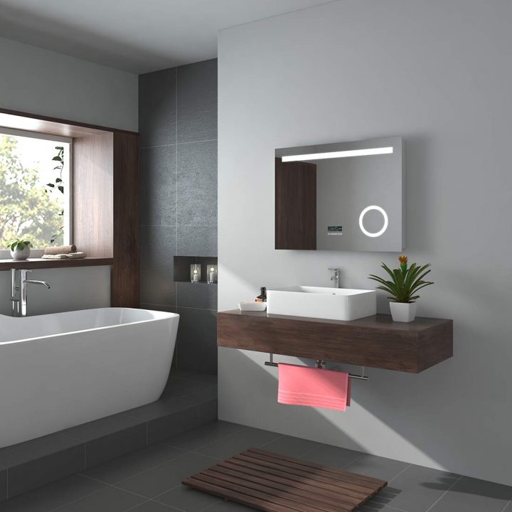 Le Meilleur Miroir Connecté ? Explications Et Comparatif tout Miroir Salle De Bain Bluetooth