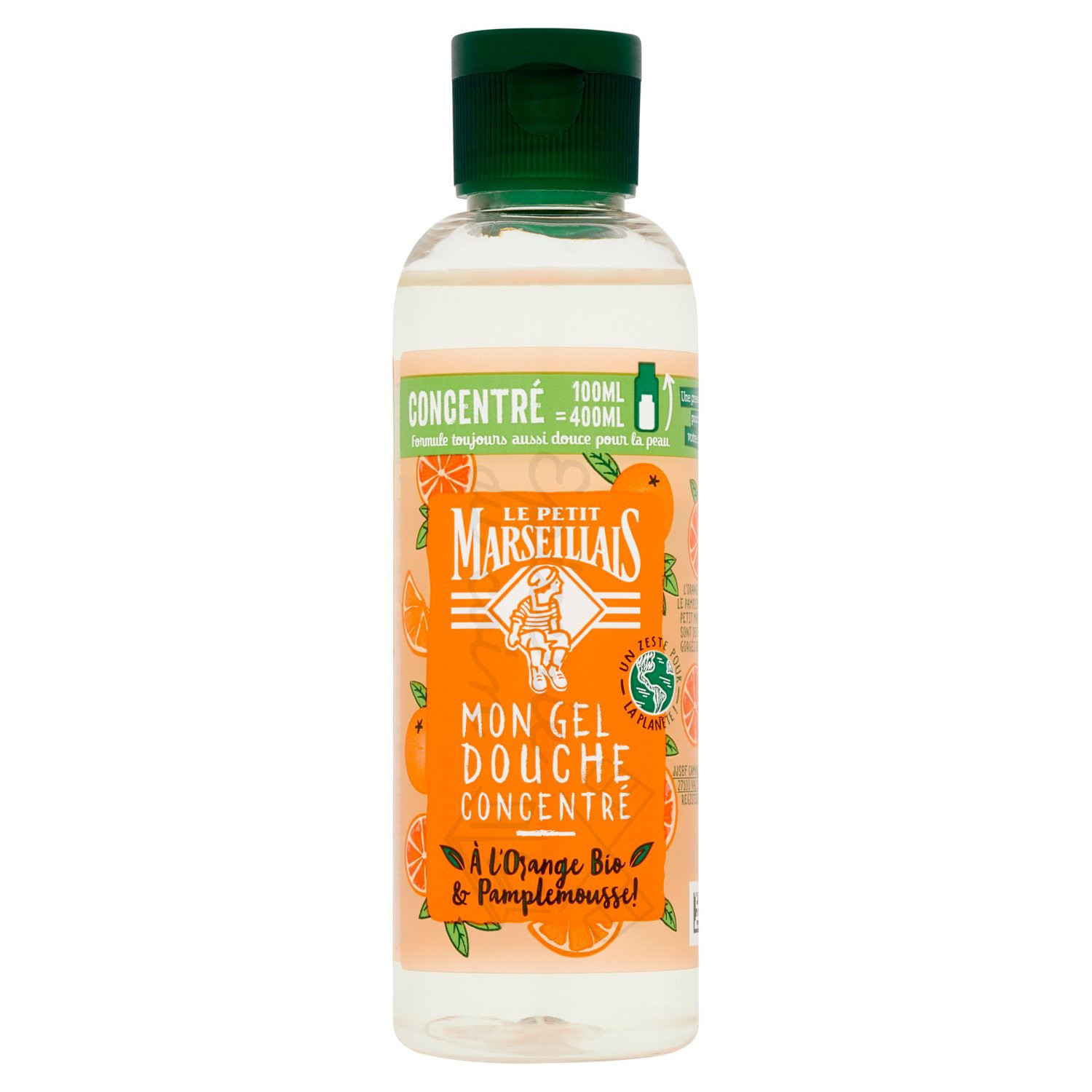 Le Petit Marseillais Gel Douche Concentré Orange Bio &amp; Pamplemousse 100Ml avec Mini Gel Douche