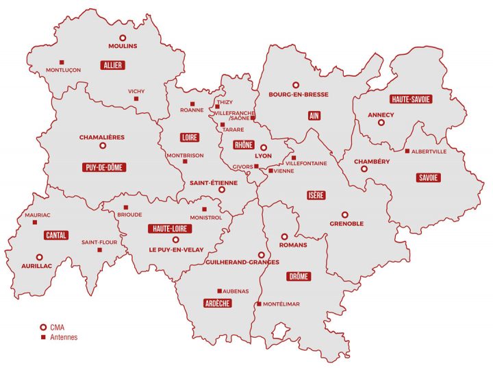 Le Réseau De La Crma | Chambre Régionale De Métiers Et De L encequiconcerne Chambre Des Métiers Grenoble