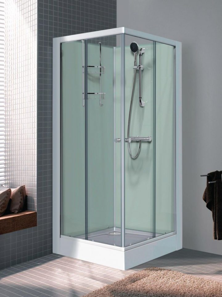 Leda – Cabine De Douche Iziglass Carrée 80X80Cm concernant Cabine De Douche