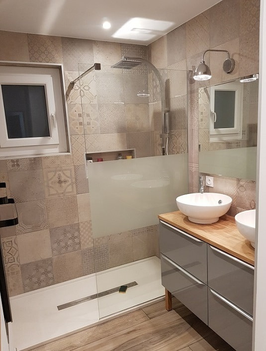 L'Élégance Du Carreau Ciment Dans Une Salle De Bain – As avec Salle De Bain Pictogramme