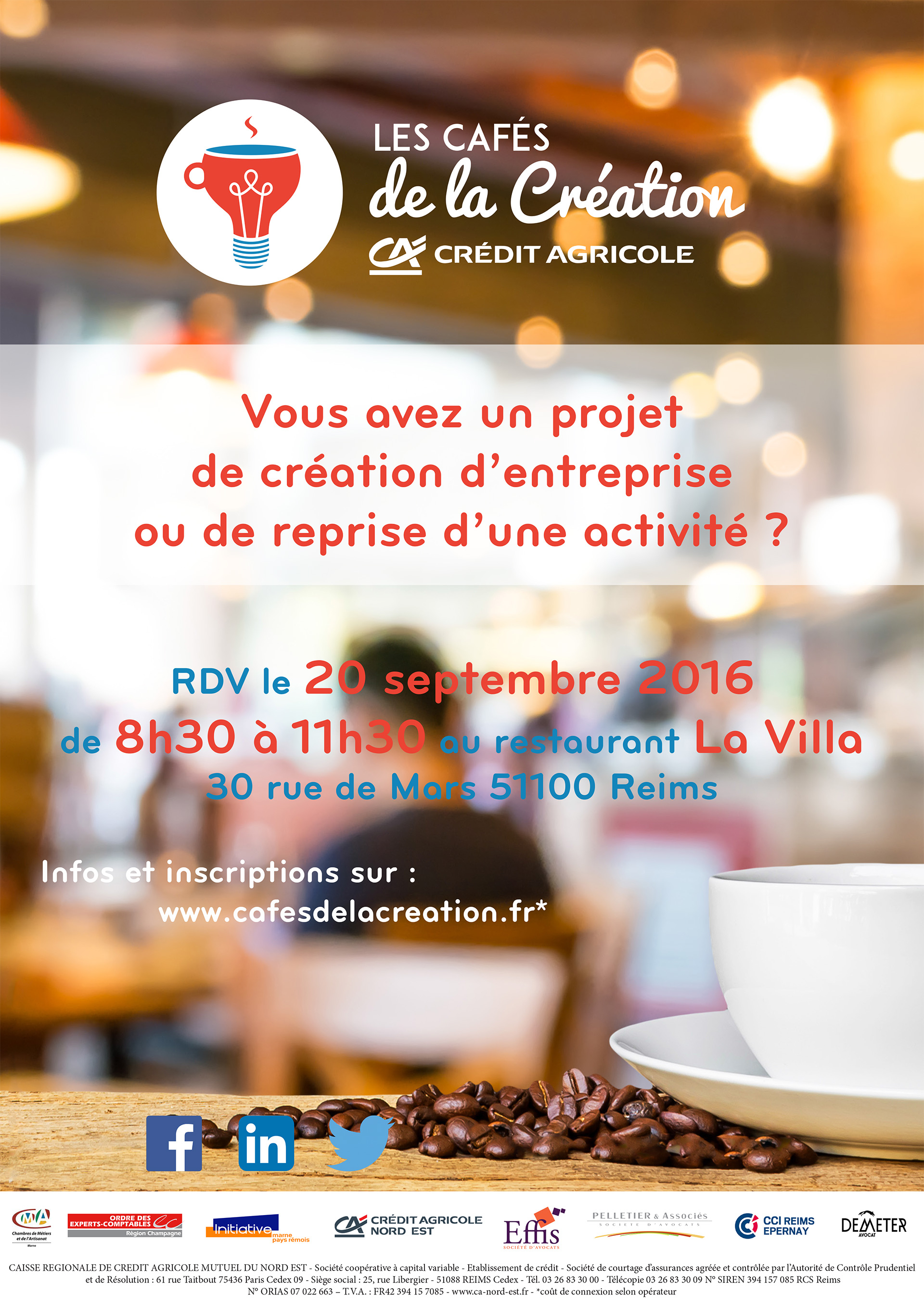 Les Cafés De La Création Arrivent À Reims ! | Crédit avec Chambre Des Metiers Reims