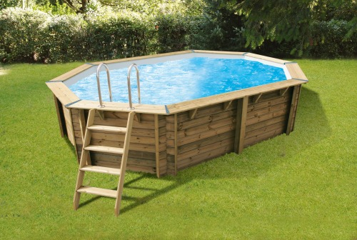 Liner Bleu Pour Piscine Bois Bahia First 4,85 X 3,35 M – H encequiconcerne Piscine Bois Woodfirst