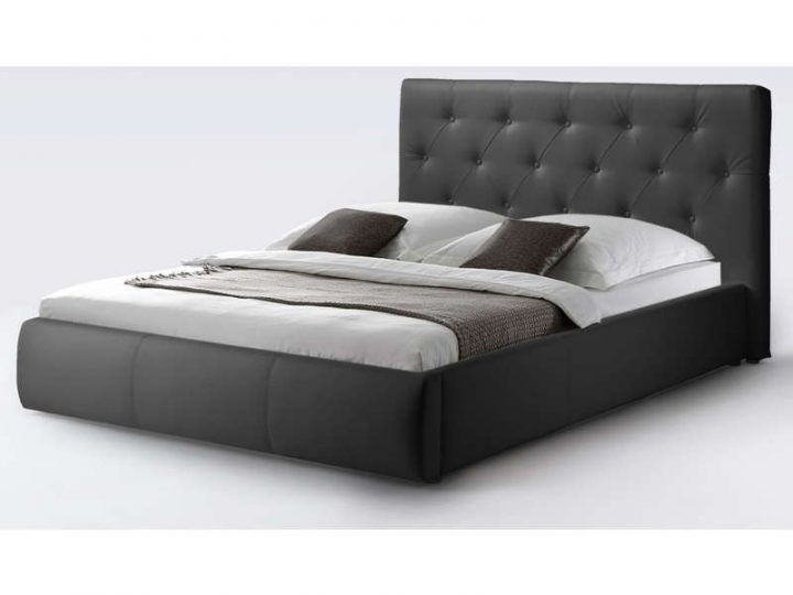 Lit 140X190 Cm Clara Coloris Noir – Vente De Lit Adulte destiné Lit Électrique 140X190 Conforama