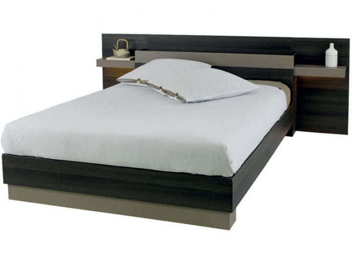 Lit 140X190 Cm Graphic Coloris Chene Vulcano – Vente De concernant Lit Électrique 140X190 Conforama Lit 140X190 Cm Graphic Coloris Chene Vulcano – Vente De concernant Lit Électrique 140X190 Conforama