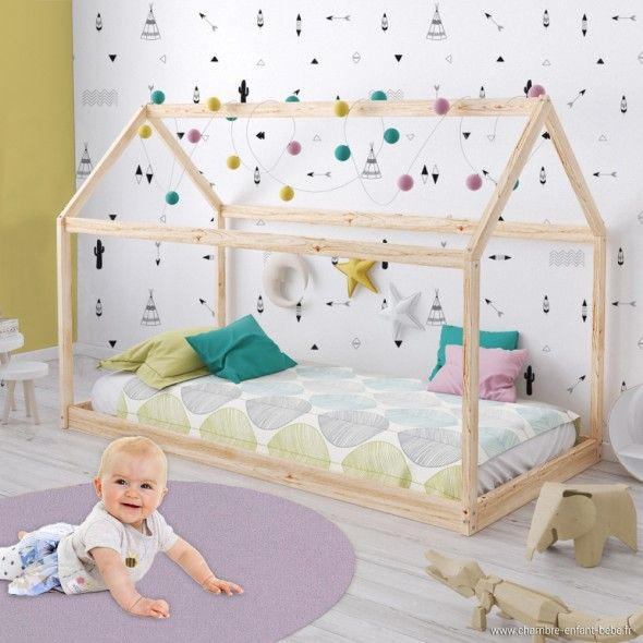 Lit Cabane Montessori Pour Matelas Bébé 70X140 En Bois encequiconcerne Taux D Humidité Chambre Bebe