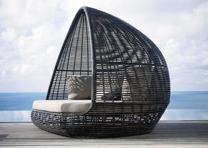 Lit De Jardin Toit Résine Lusso : Luxe Contemporain avec Lit De Jardin Double