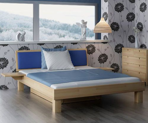 Lit Double / Contemporain / Tapissé / Avec Tête De Lit concernant Lit De Jardin Double