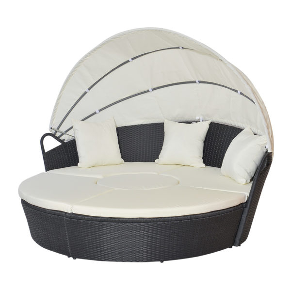 Lit Rond De Jardin Ibiza Noir | Les Jardins D'Ismir dedans Salon De Détente Jardin