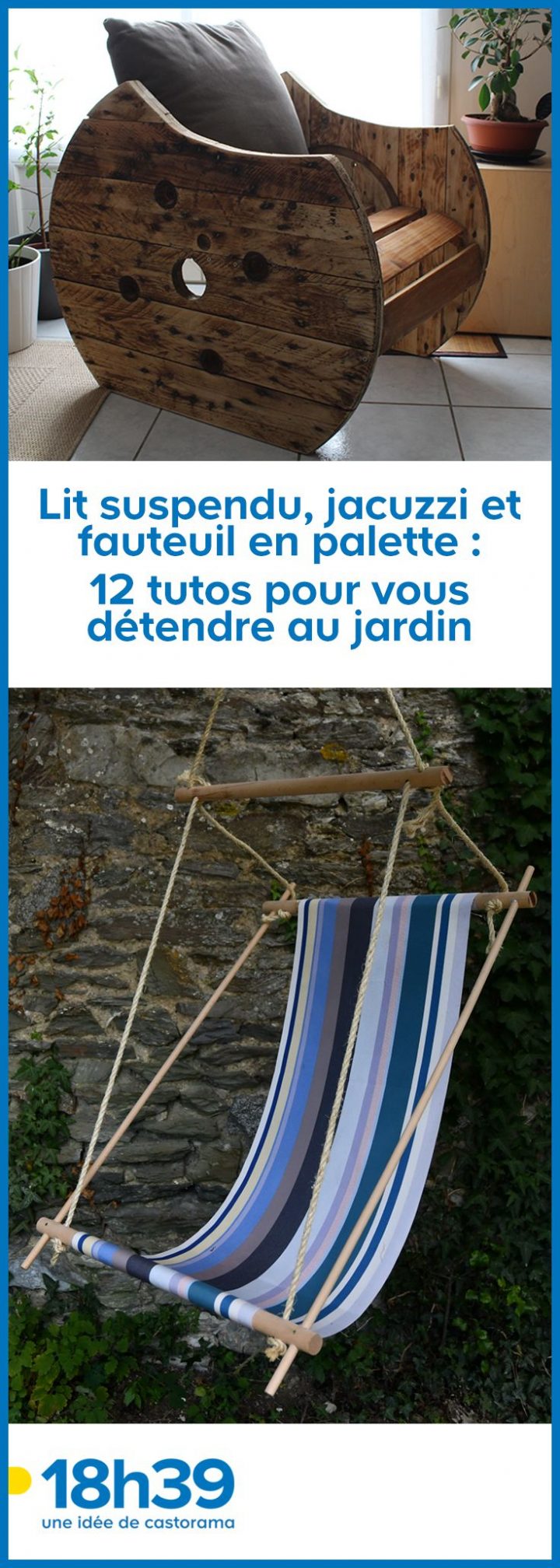 Lit Suspendu, Jacuzzi Et Fauteuil En Palette : 12 Tutos pour Lit Suspendu Jardin