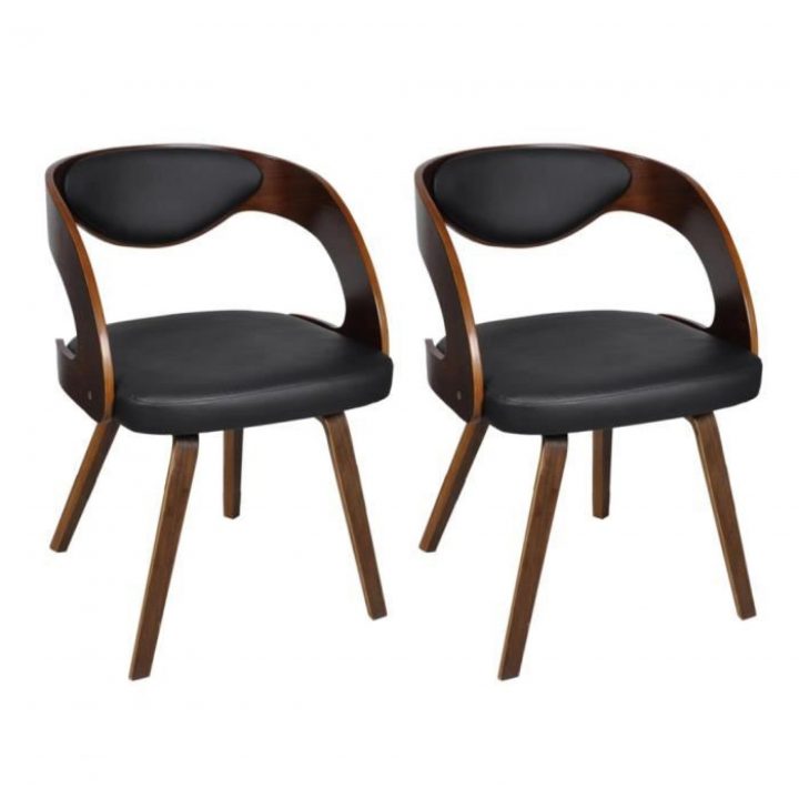 Lot De 2 Chaises À Accoudoirs Salle À Manger En Cuir Mélangé intérieur Fauteuil Salle À Manger Accoudoirs