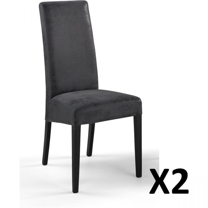 Lot De 2 Chaises De Séjour Salle À Manger Aspect Vieilli Maria pour Promo Chaises Salle Manger