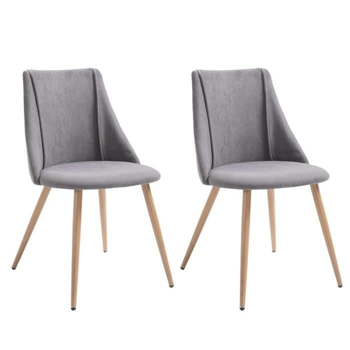 Lot De 2 Chaises Salle À Manger Cuisine Siège En Tissu Gris avec Chaise Pliante Salle À Manger