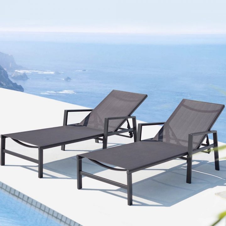 Lot De 2 Transats Gris Foncé Bari pour Transat Lombok Gifi Lot De 2 Transats Gris Foncé Bari pour Transat Lombok Gifi