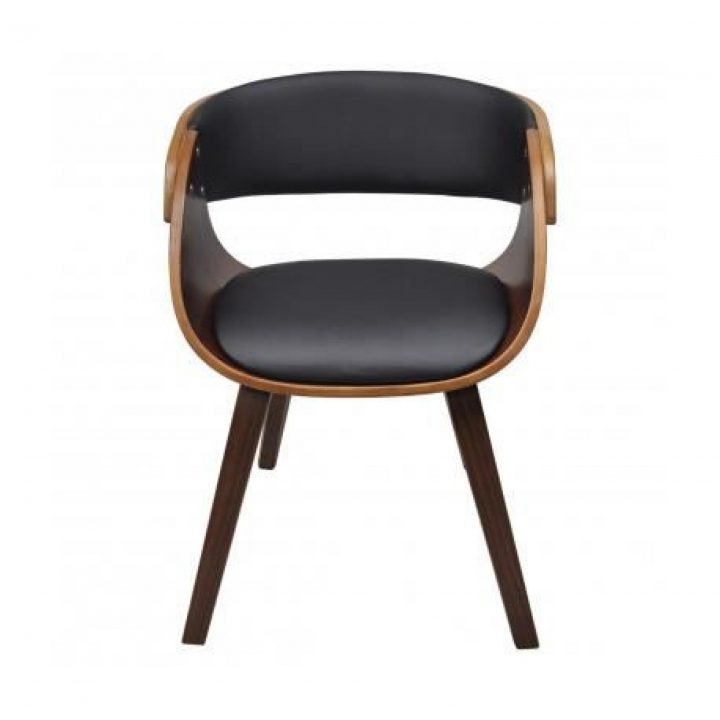 Lot De 4 Chaises À Accoudoirs Salle À Manger En Cuir Brun intérieur Promo Chaises Salle Manger