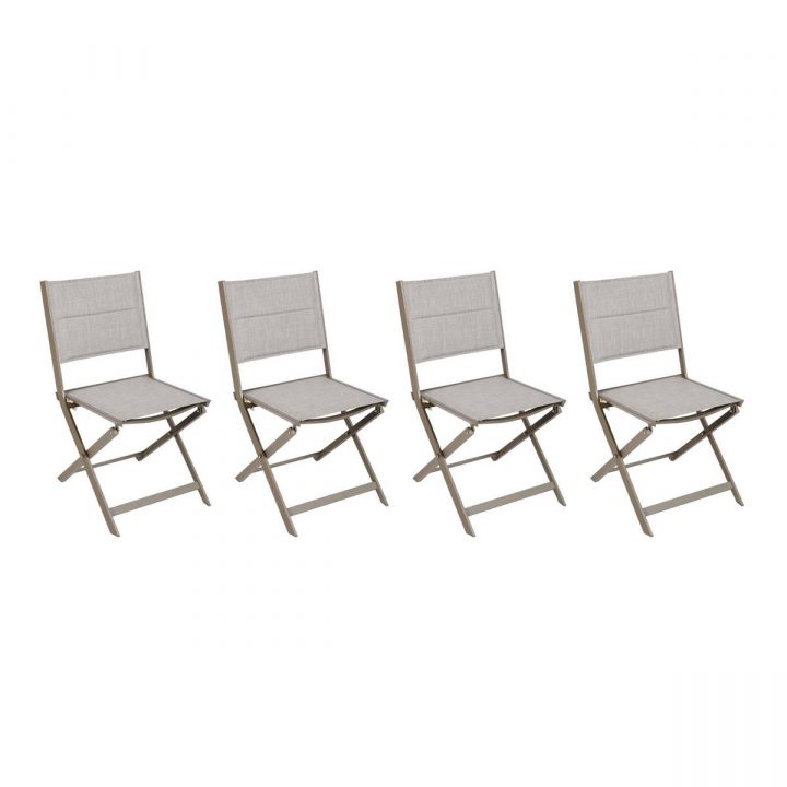 Lot De 4 Chaises De Jardin Pliantes Allure Taupe Chiné serapportantà Chaise De Jardin Hesperide Lot De 4 Chaises De Jardin Pliantes Allure Taupe Chiné serapportantà Chaise De Jardin Hesperide