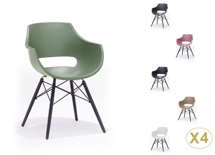 Lot De 4 Chaises Rétro Pas Cher Pour Salle À Manger encequiconcerne Chaise Salle A Manger Pas Cher Lot De 4