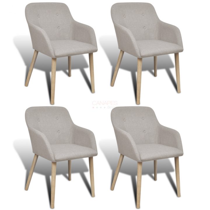 Lot De 4 Chaises Scandinaves Avec Accoudoirs Knapp – Chaise concernant Fauteuil Salle À Manger Accoudoirs