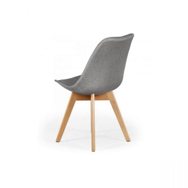 Lot De 4 Chaises Scandinaves En Tissu Gris Wendy | Chaise encequiconcerne Soldes Chaises Salle A Manger