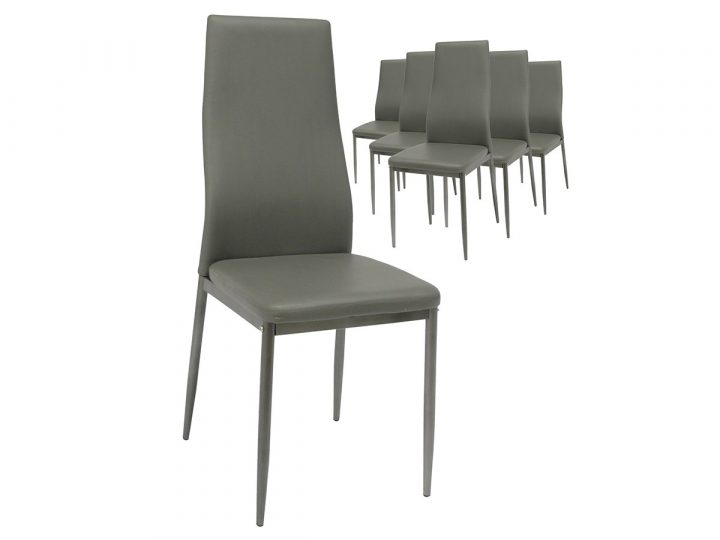 Lot De 6 Chaises À Haut Dossier En Polyuréthane Et Métal tout Chaise Haut Dossier Salle A Manger Lot De 6 Chaises À Haut Dossier En Polyuréthane Et Métal tout Chaise Haut Dossier Salle A Manger