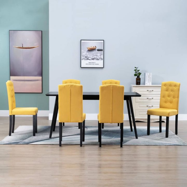 Lot De 6 Chaises Moderne – Style Simple – Chaises Capitonnée encequiconcerne Chaise Haut Dossier Salle A Manger
