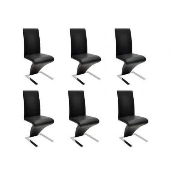 Lot De 6 Chaises Noir à Chaise Salle A Manger Pas Cher Lot De 6