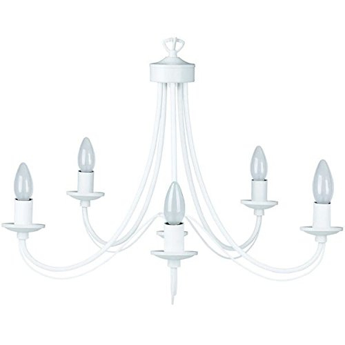 Lustre Métal "Paimpol", 5 Branches Coloris Blanc tout Lustre Leroy Merlin Lustre Métal "Paimpol", 5 Branches Coloris Blanc tout Lustre Leroy Merlin