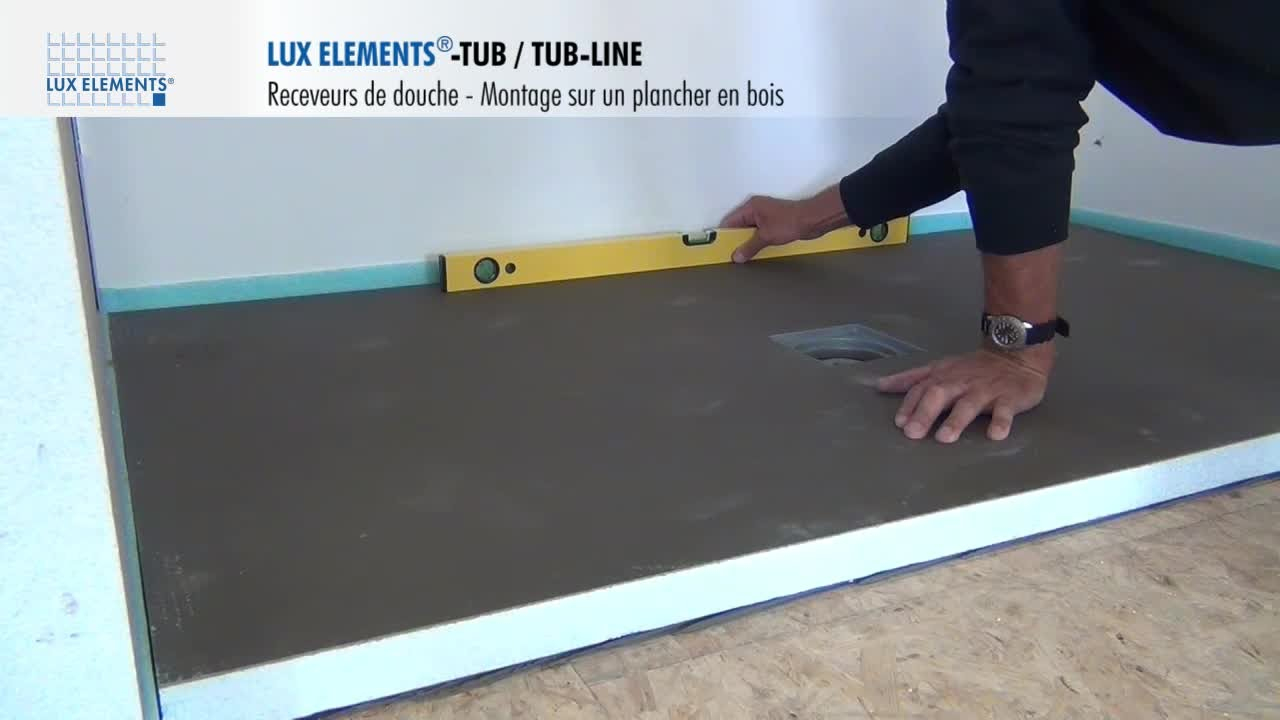 Lux Elements Montage : Tub/tub-Line – Receveur De Douche À L’Italienne Sur  Plancher Bois concernant Receveur Douche 180X90