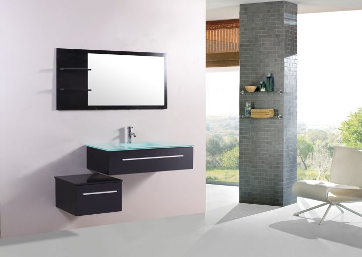 Lyséa Wengé serapportantà Meuble Salle De Bain Wengé