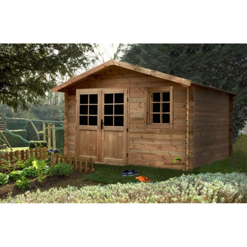 Madeira Abri De Jardin Bois Traité 10M2 – 28 Mm – Aloha encequiconcerne Abri De Jardin 10M2