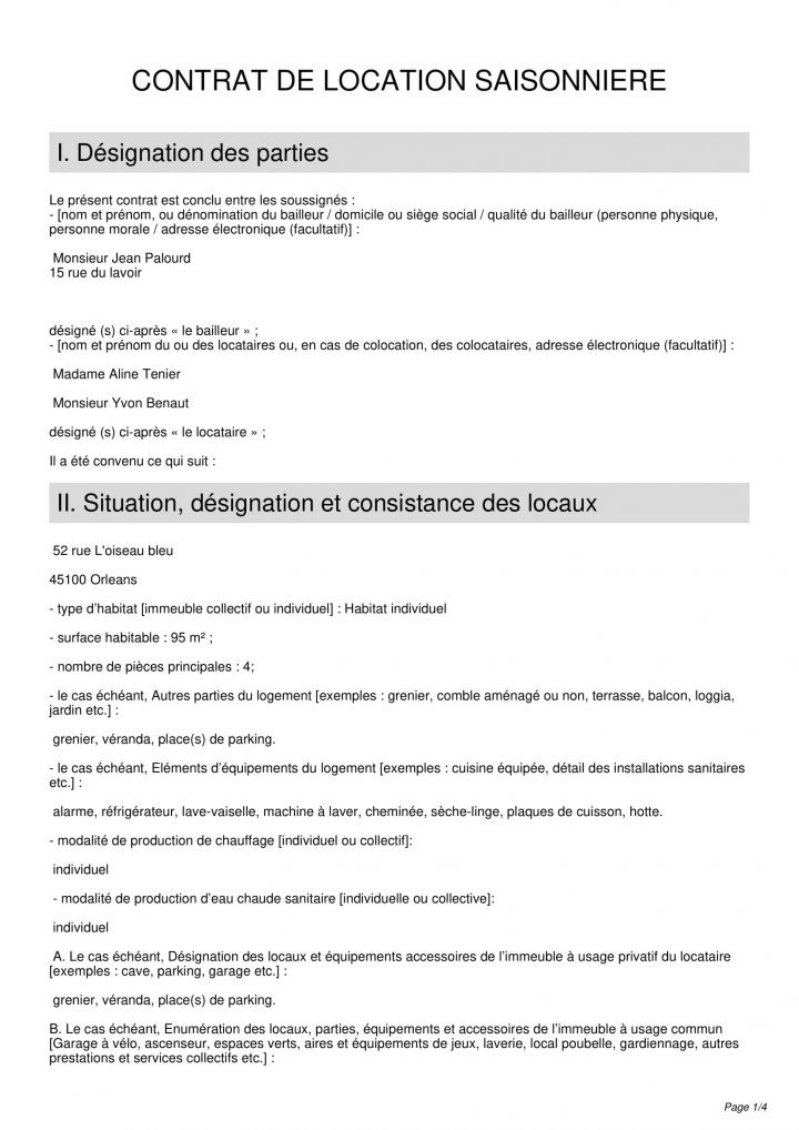 Maison A Louer Saisonniere | Ventana Blog encequiconcerne Modele Bail Location Gratuit Word