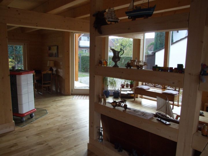 Maison En Bois Leonwood: Salon Salle À Manger Vue Sur Le à Parquet Salon Salle A Manger