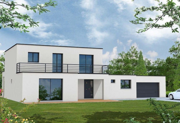 Maison Moderne Toit Plat Etage concernant Toit Plat Sans Acrotère