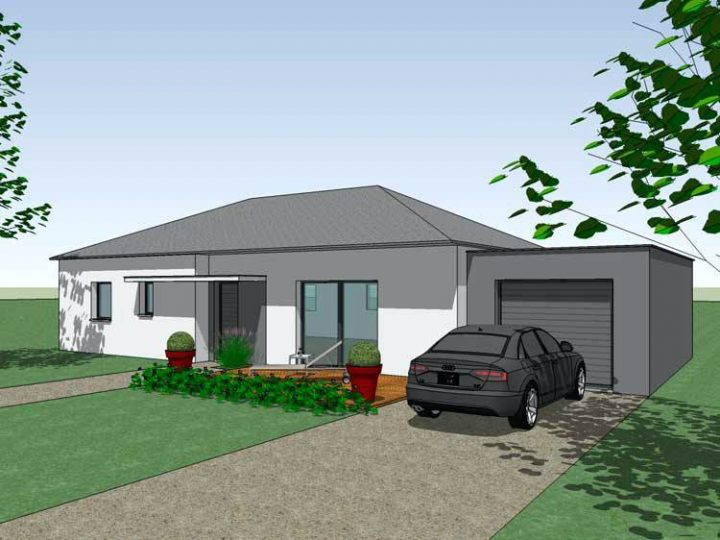 Maison Plain Pied Garage Toit Plat concernant Toit Plat Sans Acrotère