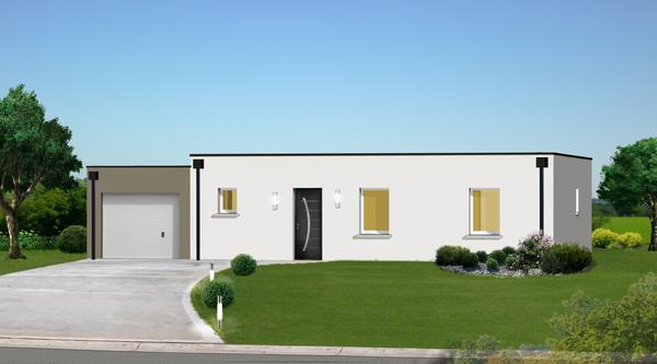 Maison Plain Pied Garage Toit Plat encequiconcerne Toit Plat Sans Acrotère