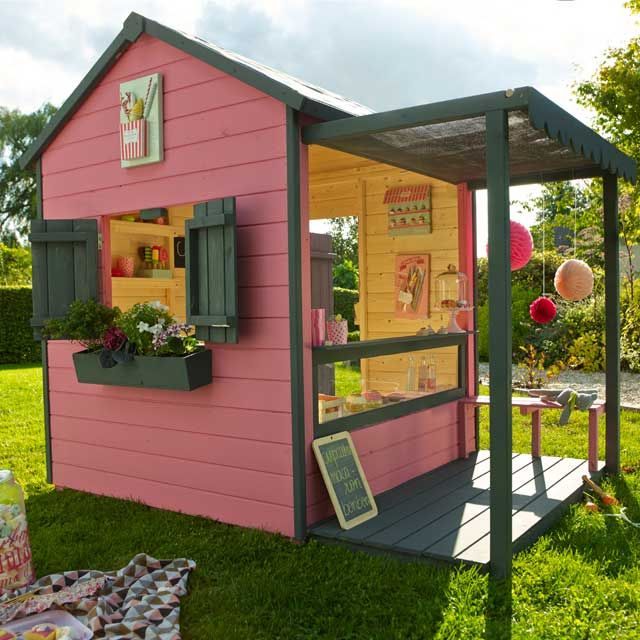 Maisonnette En Bois Epicerie – Castorama 359 Euros encequiconcerne Cabane De Jardin Castorama