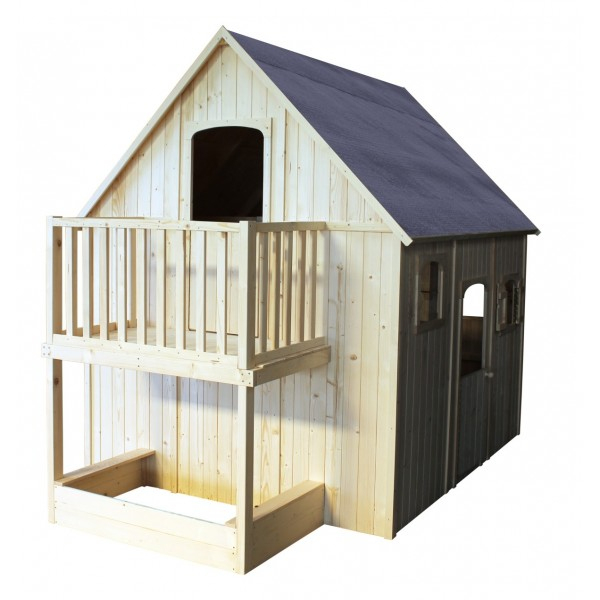 Maisonnette Enfant En Bois, Duplex, Mezzanine, Achat Pas à Maison De Jardin Enfant Pas Cher