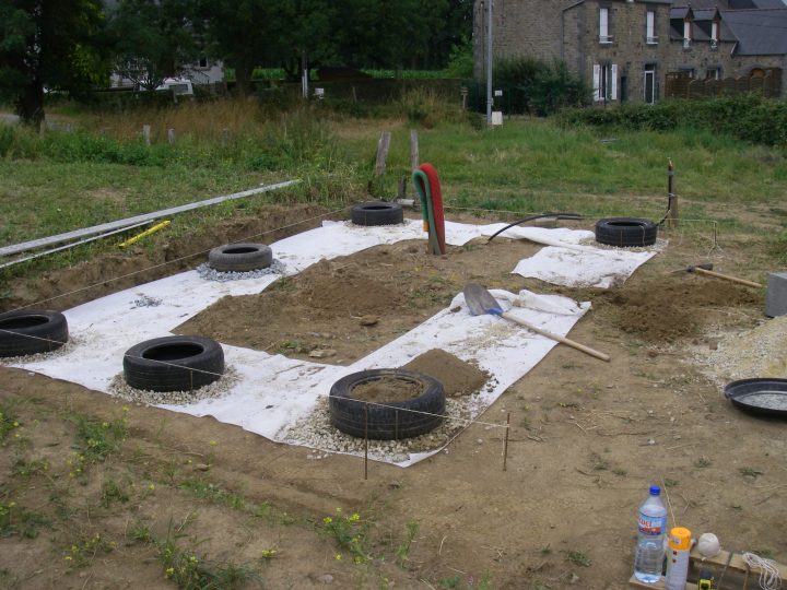 [Maisonnette] Les Fondations En Pneus | I Love La Paille dedans Fondation Abri De Jardin