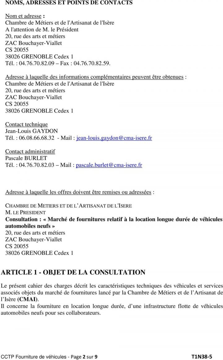 Marché De Fournitures Relatif À La Location Longue Durée De destiné Chambre Des Métiers Grenoble Marché De Fournitures Relatif À La Location Longue Durée De destiné Chambre Des Métiers Grenoble