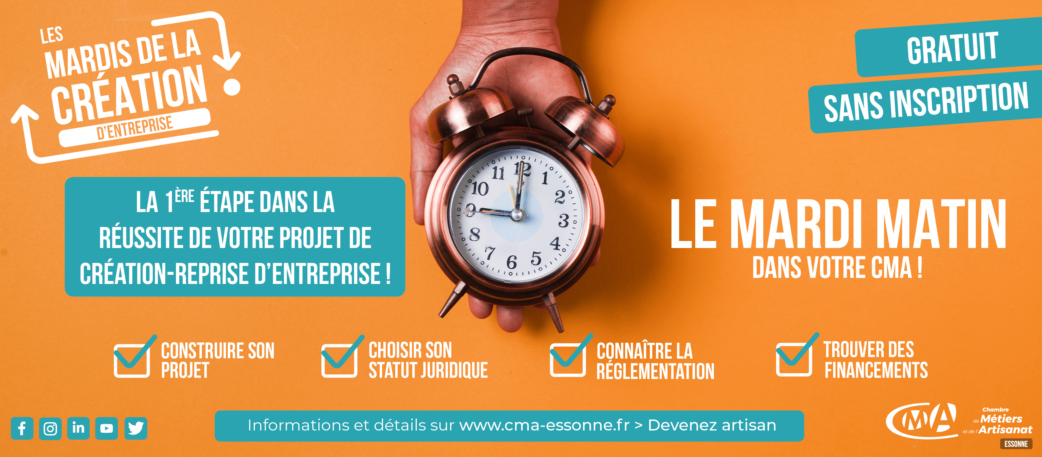 Mardi De La Création : La Réunion D'information Création D avec Chambre Des Metiers 91