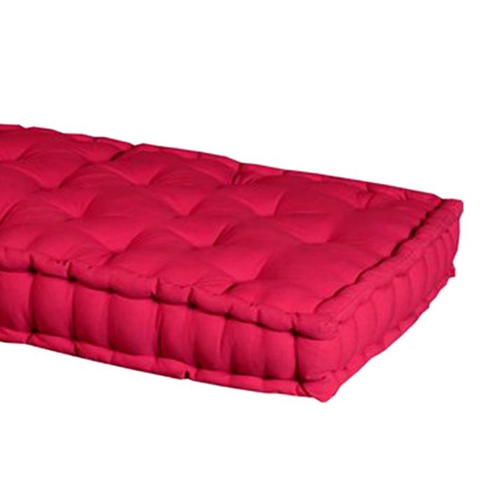 Matelas Pour Banquette En Coton 120X60X15 Cm Fuchsia destiné Coussin Matelassé Pour Banquette