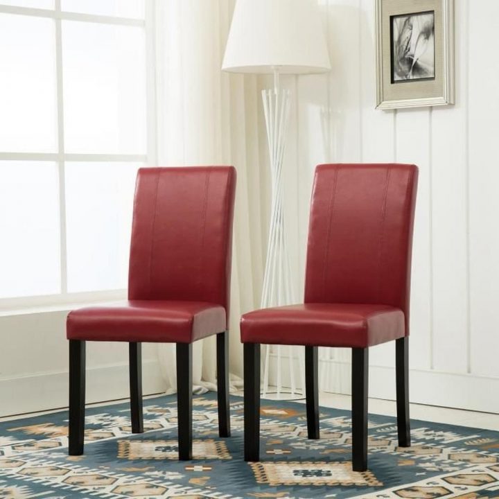 Mcc Lot De 4 Chaises De Salle-À-Manger Deluxe En Simili-Cuir dedans Chaise Haut Dossier Salle A Manger Mcc Lot De 4 Chaises De Salle-À-Manger Deluxe En Simili-Cuir dedans Chaise Haut Dossier Salle A Manger